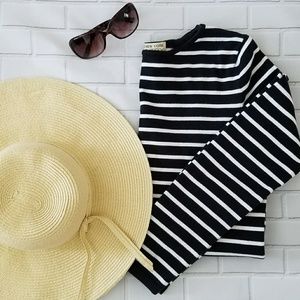 Jones of New York black & white striped sw…